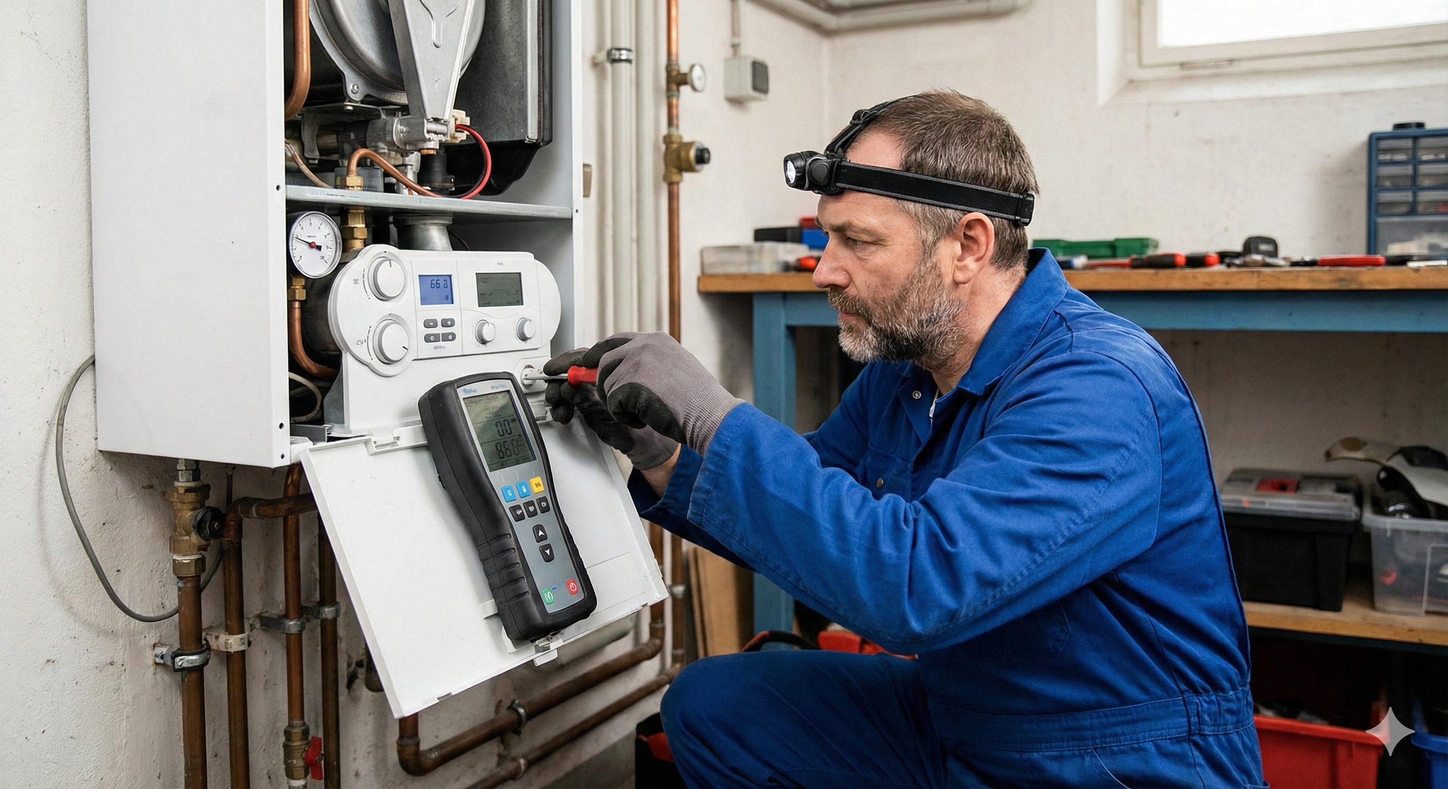 Serwisant przy pracy